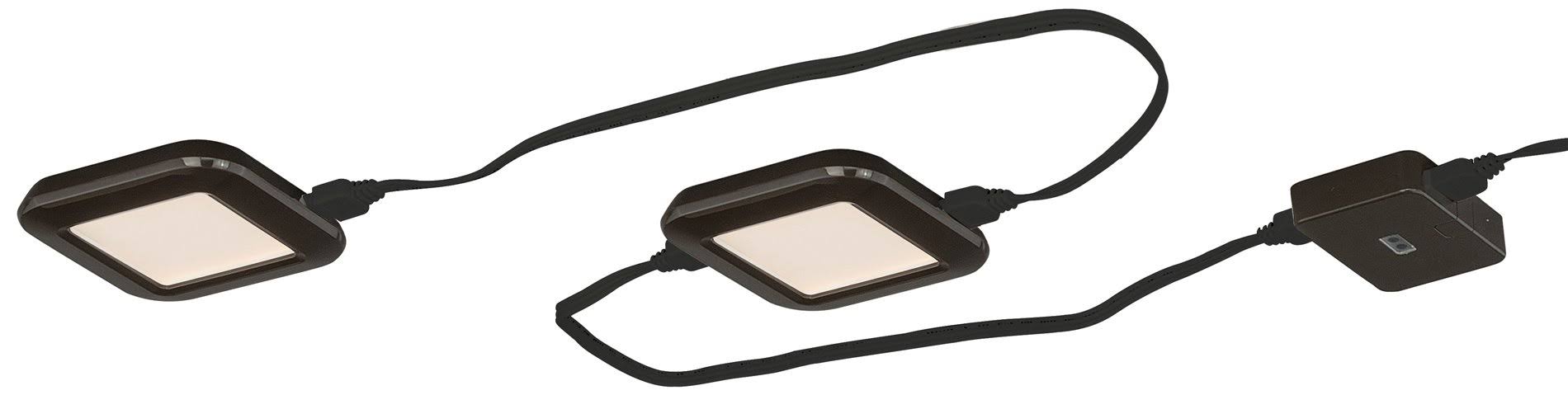 Vaxcel X0033 Bronze Smart Lighting Low Profile Under Cabinet Puck Light - 5 Pack Kit