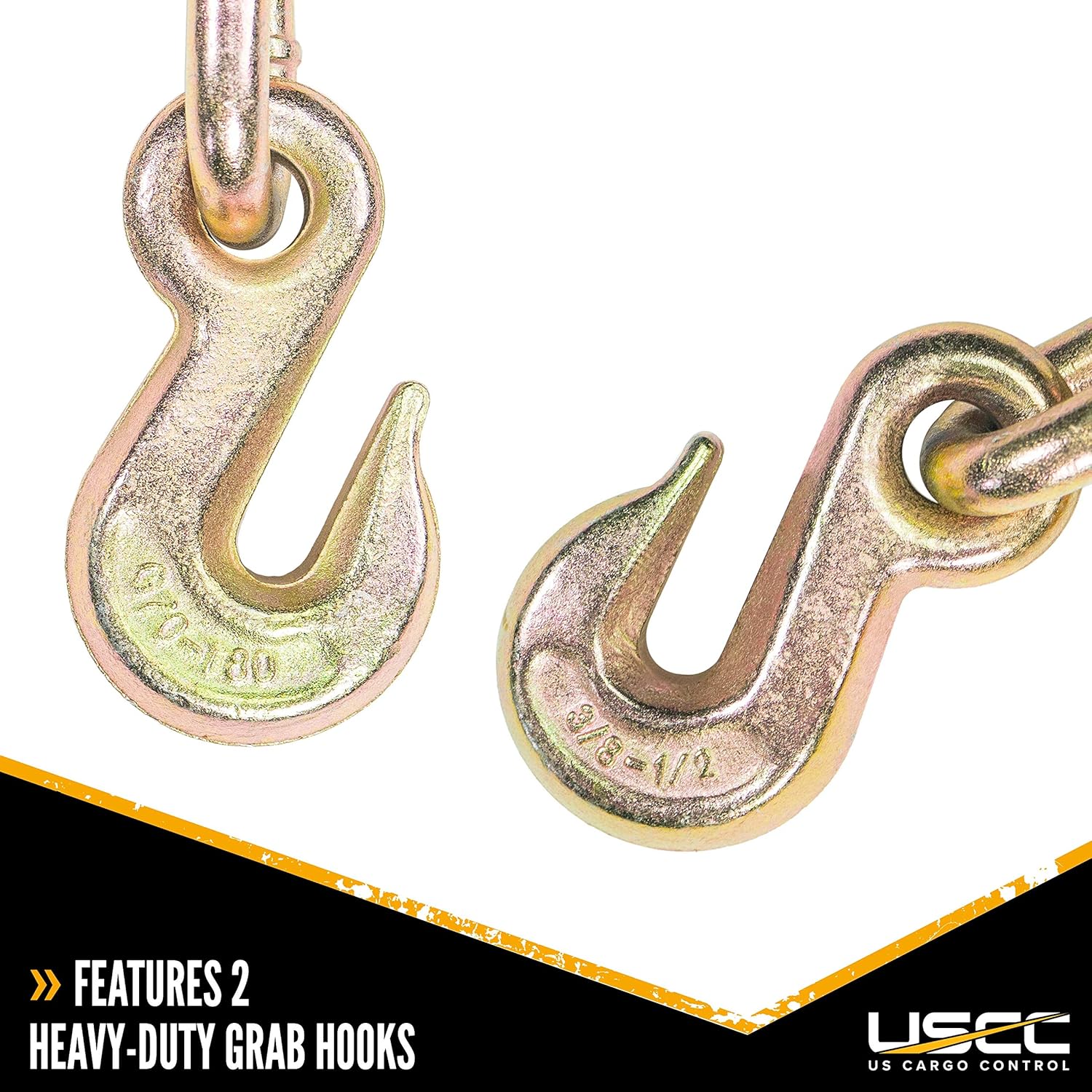 Peerless Ratchet Binder Plus Loadbinder - 3/8 Inch x 1/2 Inch Load Binder - Easily Secure Heavy Loads to A Truck Or Flatbed Trailer - Ratchet Binder with 12,000 Pound Working Load Limit - 2 Pack