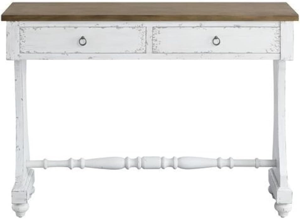 Acme Carminda Console Table in Antique White Finish