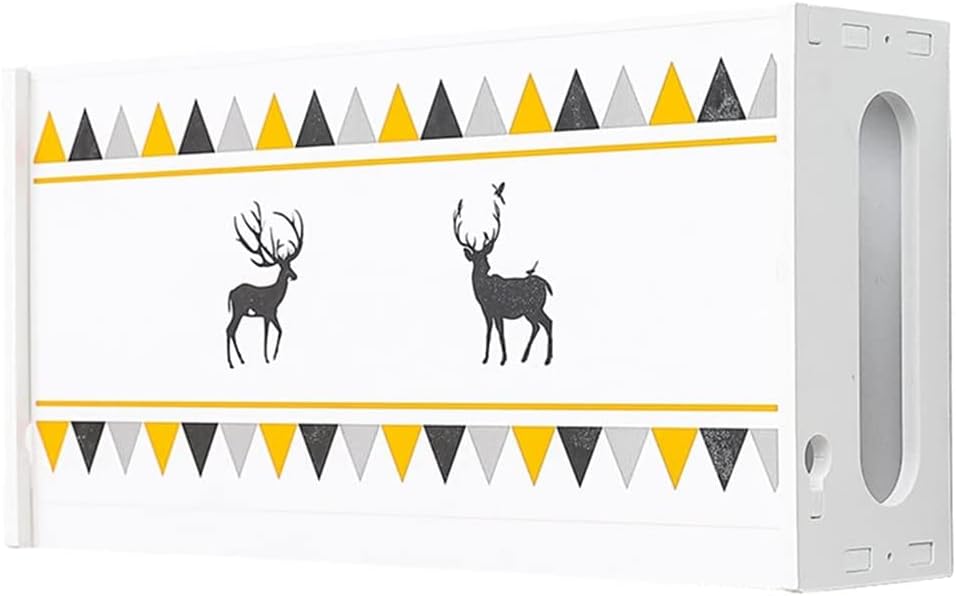 WiFi Router Finishing Box Set-top Box Rack Patch Panel Storage Rack Hidden Wire Management Container Desktop Storage Box Storage Box (Color : White, Size : 4824cm)