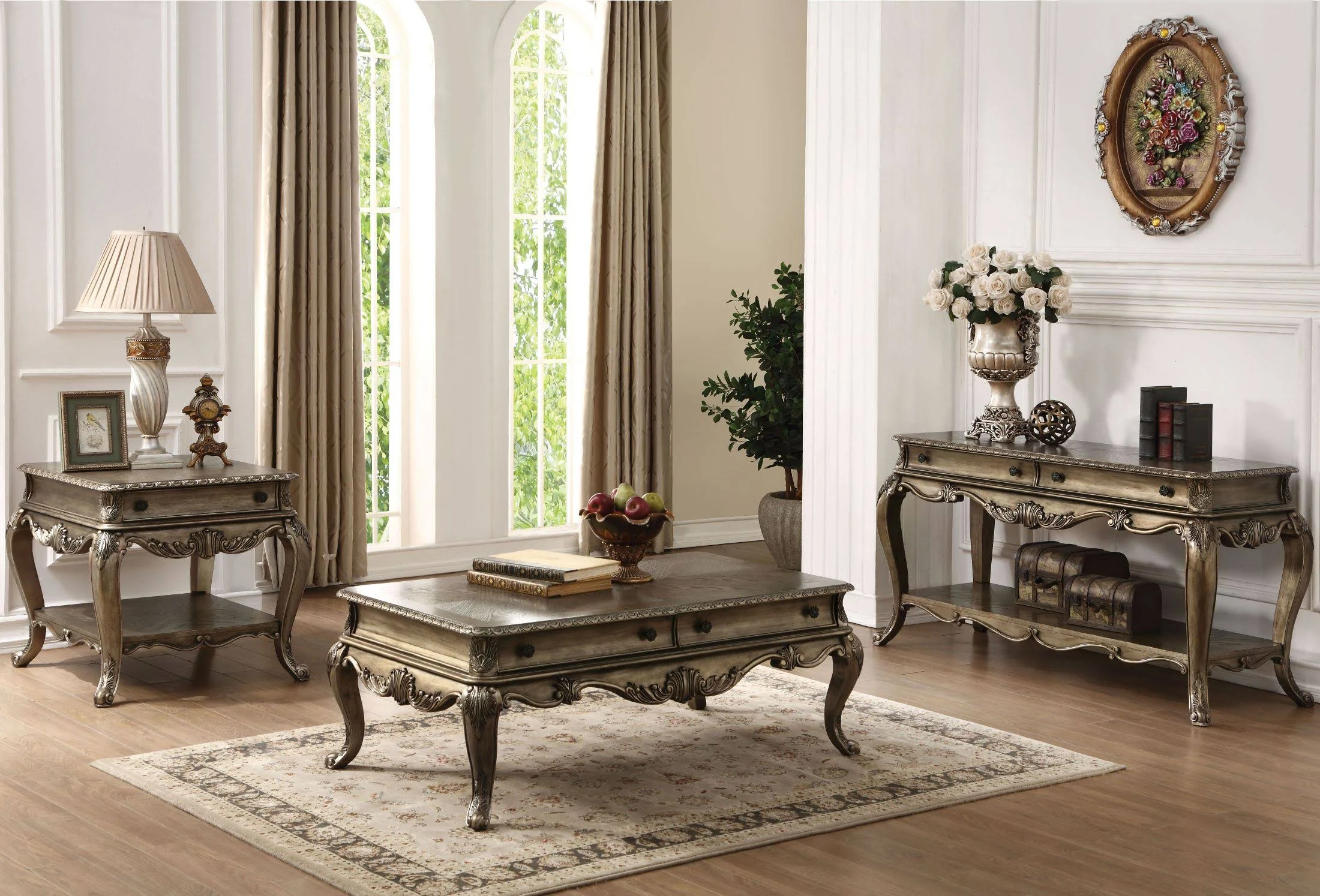 Acme Ragenardus Coffee Table Vintage Oak