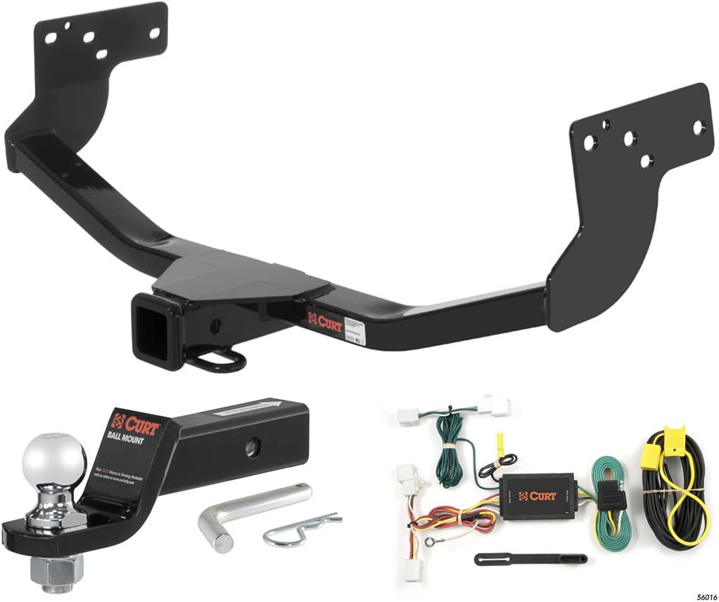 Curt Class 3 Trailer Hitch Tow Package with 2in Ball for 2007-2015 Mazda CX-9