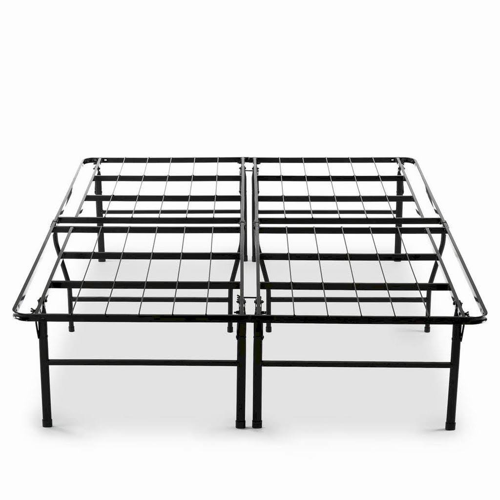 Zinus Casey Premium 18 in. California King Metal SmartBase Bed Frame with Easy ASSEMBLY, Black