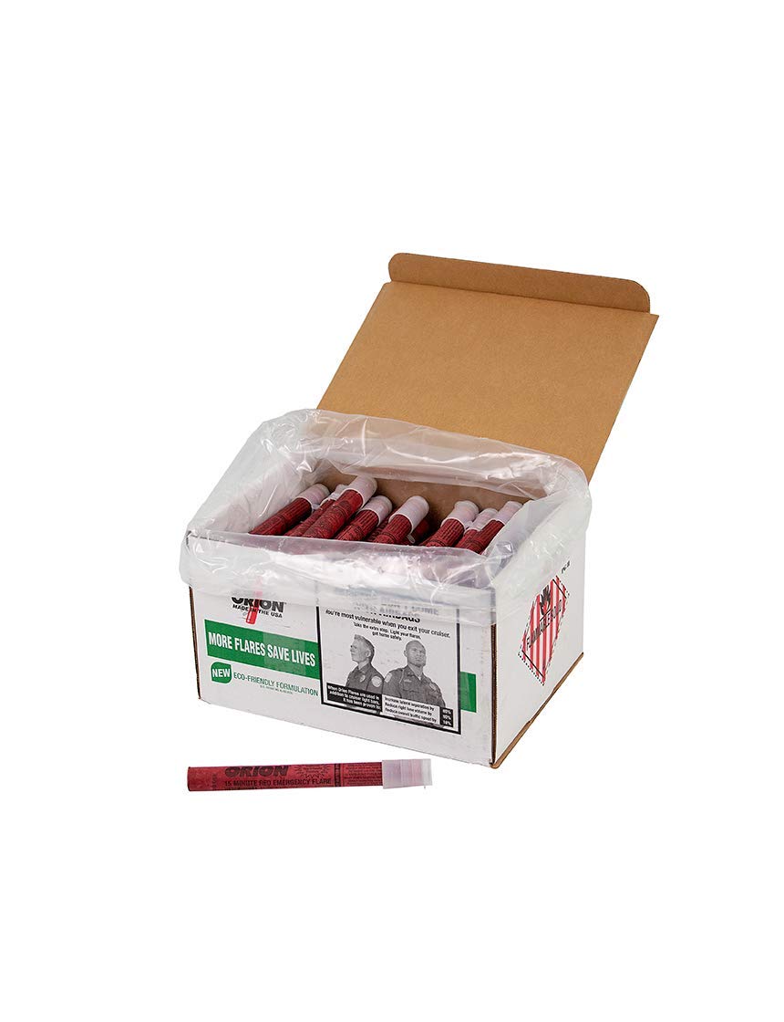 Orion Road Safety 15 Minute Flares (72 Pack), Waxed, for Highway & Roadside Safety