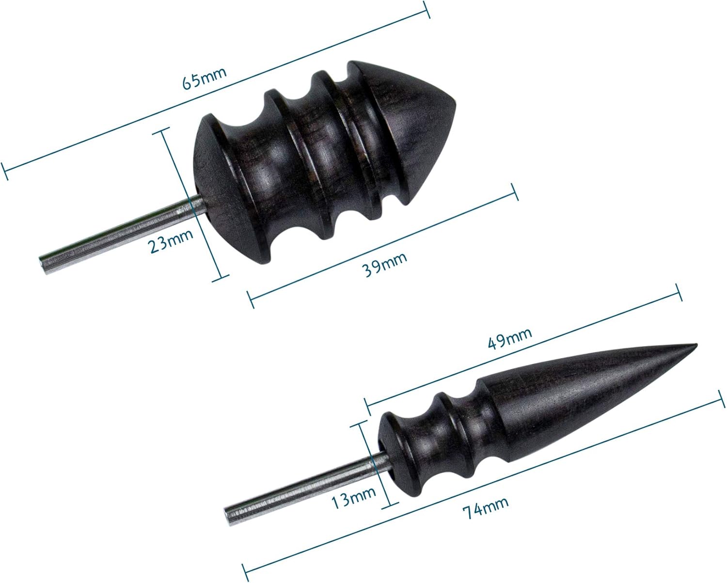 AUEAR, Pack of 2 Leather Burnisher Bits for Rotary Tools PU Leather Burnishing Tips for Clean Edges of Leather Craft Projects