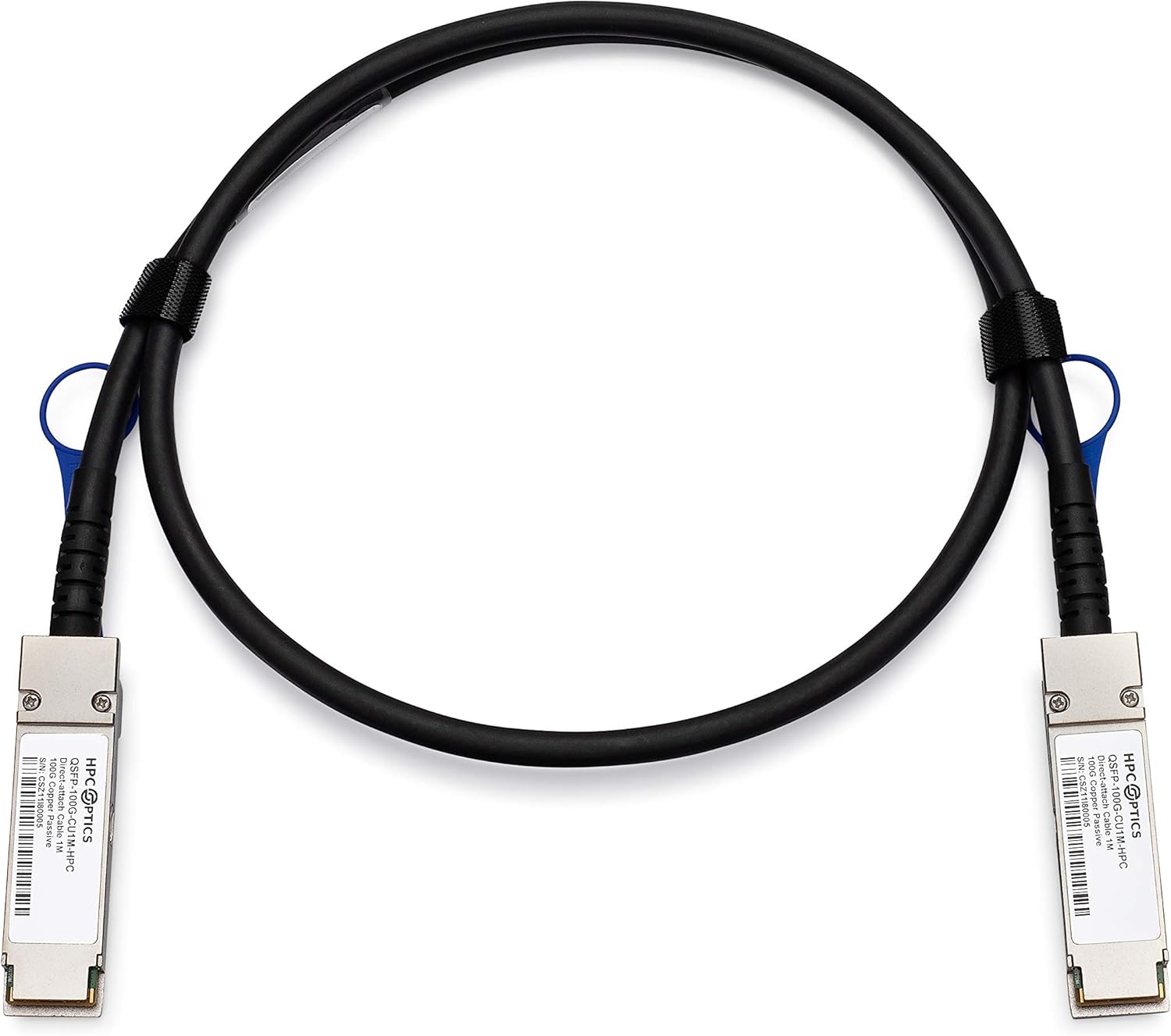 Palo Alto Compatible PAN-QSFP28-DAC-50CM 100G QSFP28 to QSFP28 Twinax Cable | 100GBASE Passive 0.5M 50cm DAC PAN-QSFP28-DAC-50CM-HPC