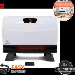 Heat Storm Infrared Quartz 1500-Watt Portable Heater Floor-to-Wall Unit w/ Attachable Feet