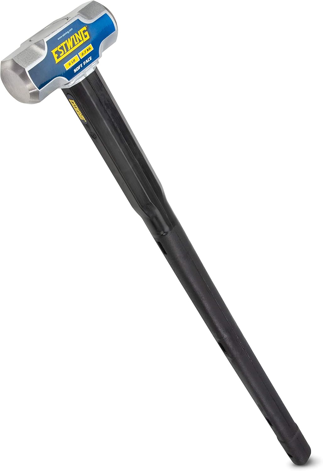 Estwing 6-Pound Soft Face Sledge Hammer for Automotive, Industrial, and Construction Use, 30-35 HRC, Locked Head, 36-Inch Long Indestructible Handle with Vulcanized Rubber Overlay