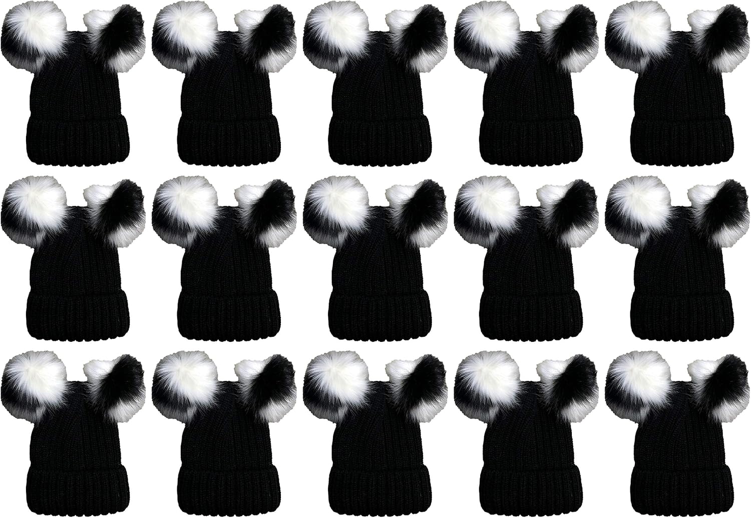 Yacht & Smith Wholesale Bulk Pom Pom Ribbed Winter Beanie Hats for Woman