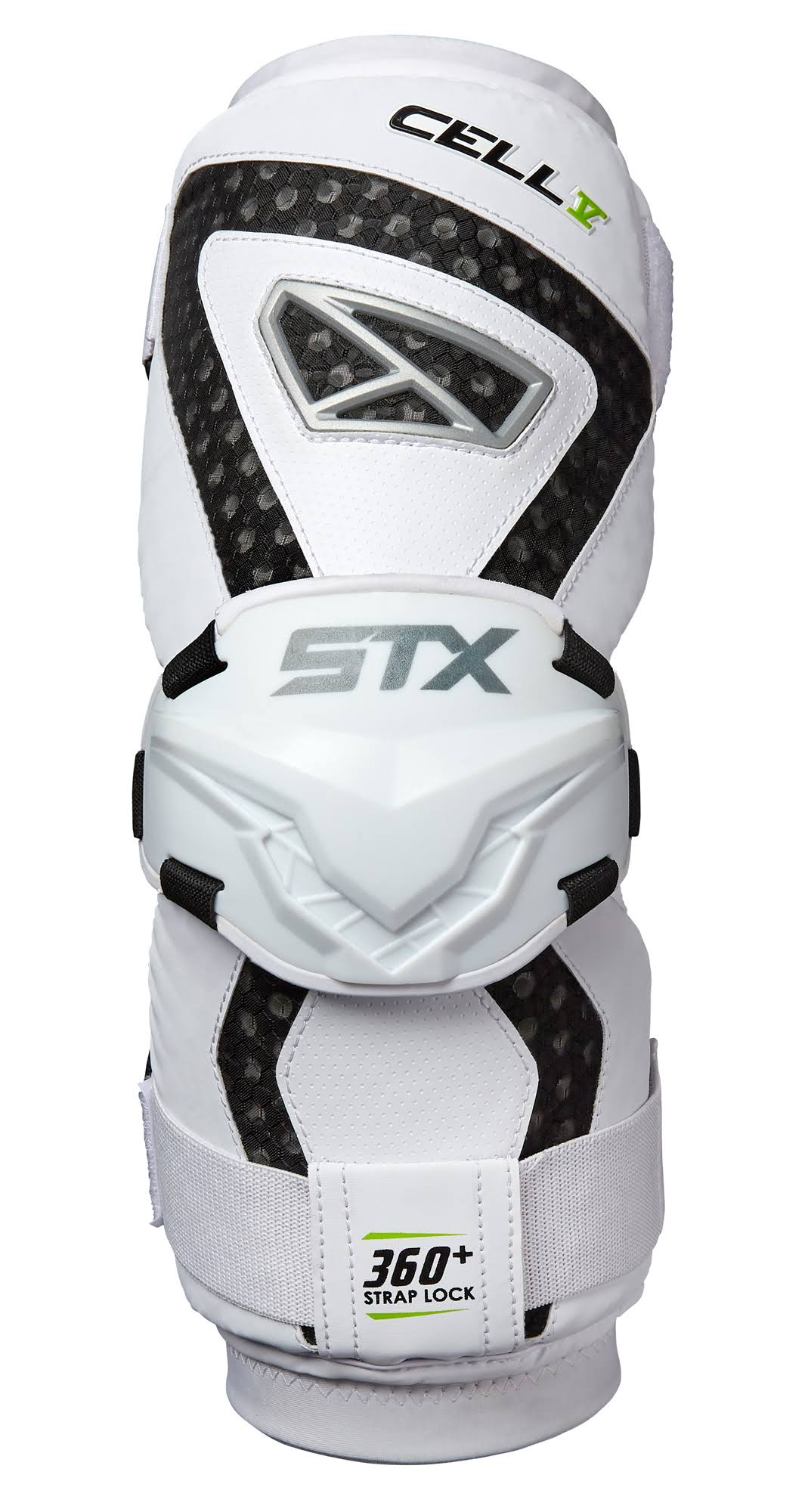STX Cell V Lacrosse Arm Guards, Medium / White