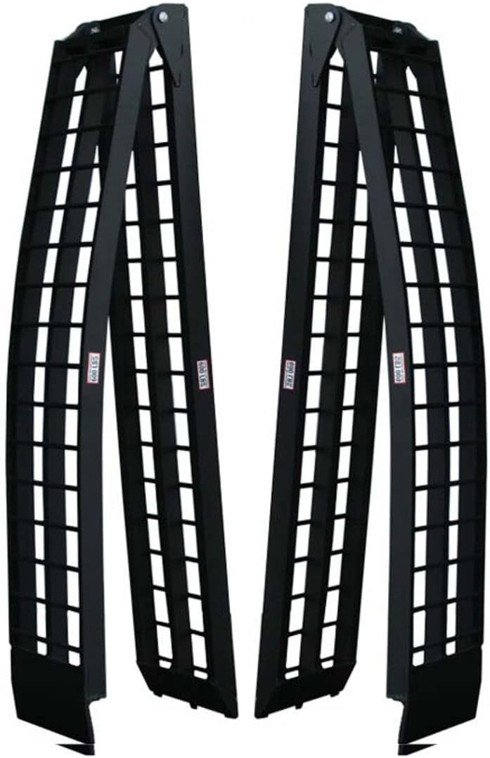 Titan Ramps Loading Truck Ramps 9' Pair ATV Folding Arched Traction 4 Wheeled