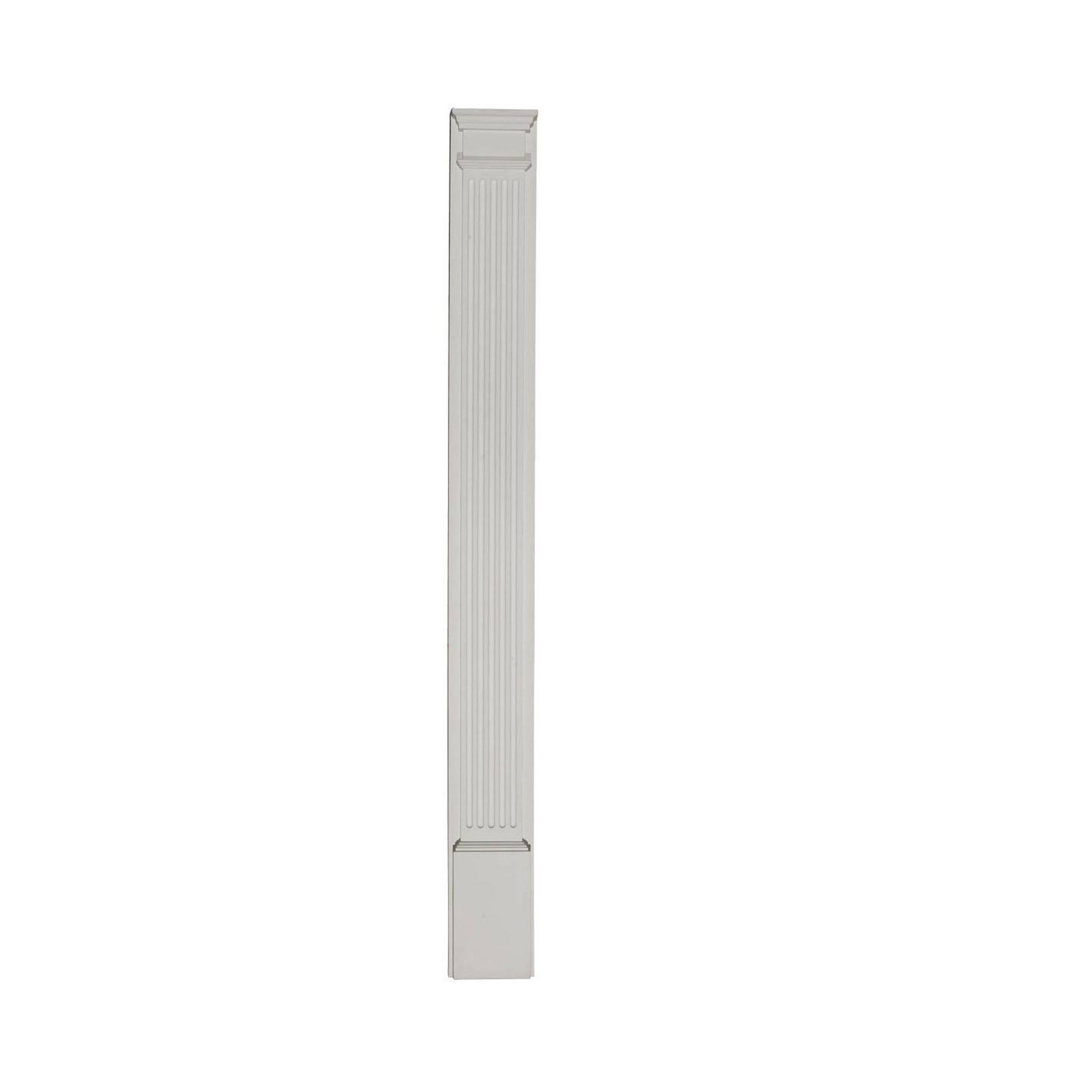 Ekena Millwork PIL07X96X02 7-Inch W x 96-Inch H x 2 1/4-Inch D with 16-inch Attached Plinth, Fluted Pilaster