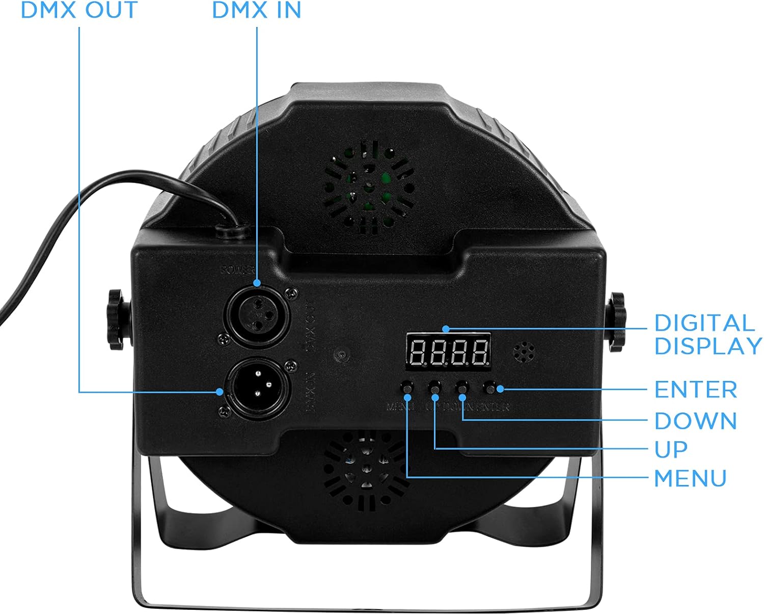 LUNSY 36LEDs Stage Lighting, DJ Par Party Lights, Remote Control, DMX Control, Uplighting for Events - 4 Pack