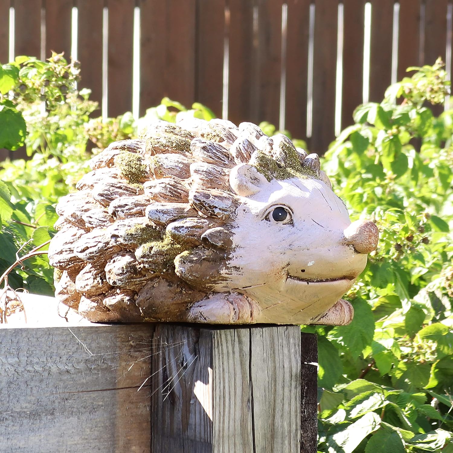 Sunnydaze Hazel The Hedgehog Garden Statue Decor - Hand-Painted Sculpture for Patio, Lawn, Garden and Indoor Living Spaces - 7-Inch