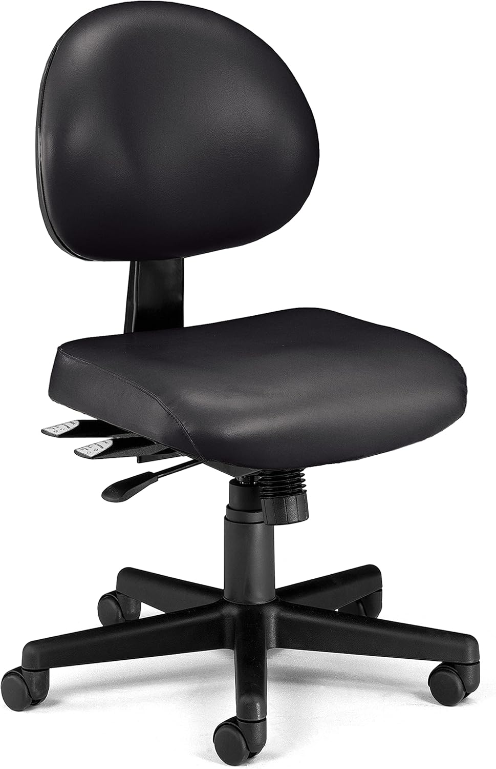 OFM 24-Hour Mid Back Ergonomic Vinyl Task Chair, Black