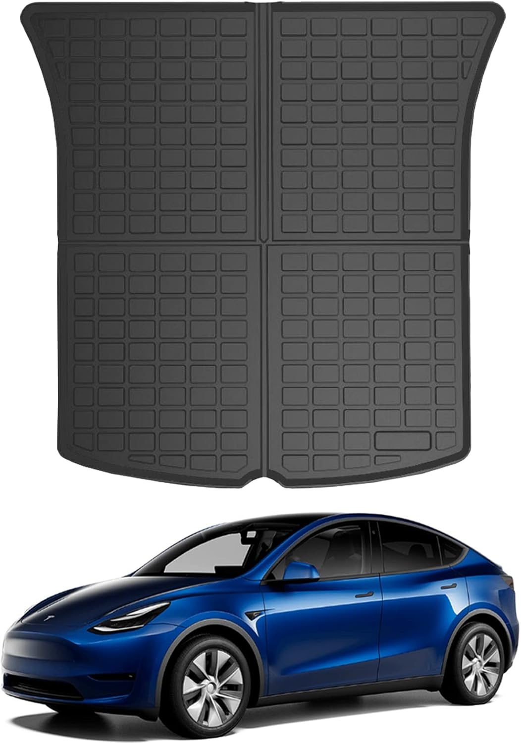 KIKIMO for Tesla Model Y Trunk Mat 2019-2022 Tesla Model Y Cargo Liner,All Weather Trunk Mat,Tesla Model Y Accessories,Waterproof Rear Cargo Mat Custom Fit for Tesla Model Y