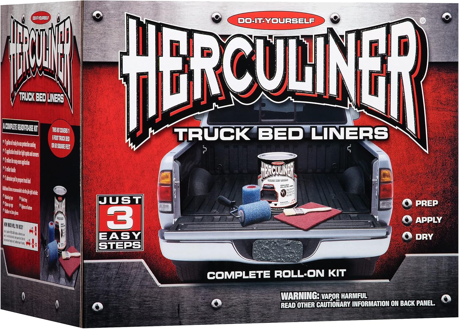 Herculiner HCL1B8 Brush-on Bed Liner Kit,Black