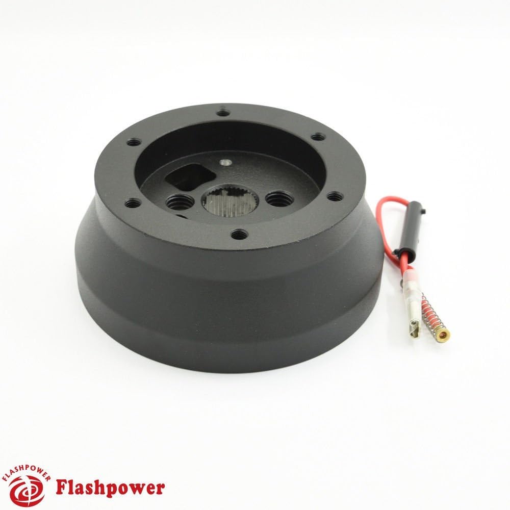 Flashpower Steering Wheel Short Hub Adapter Black used with Quick Release