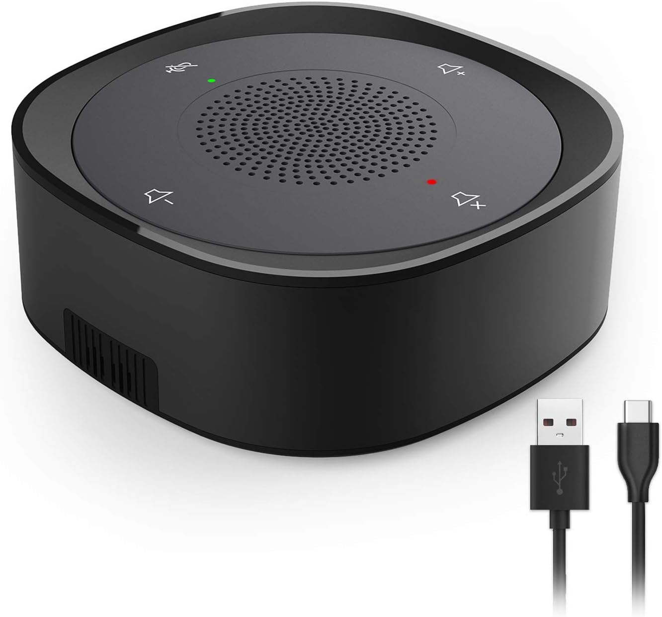 USB Speakerphone Microphone, Conference Speaker Omnidirectional Computer Mic, with 360º Voice Pickup, Touch-Sensor Buttons for Mute/unmute, Streaming, Call Speaker Skype, Webinar, Interview -(JV801) Pack of 2