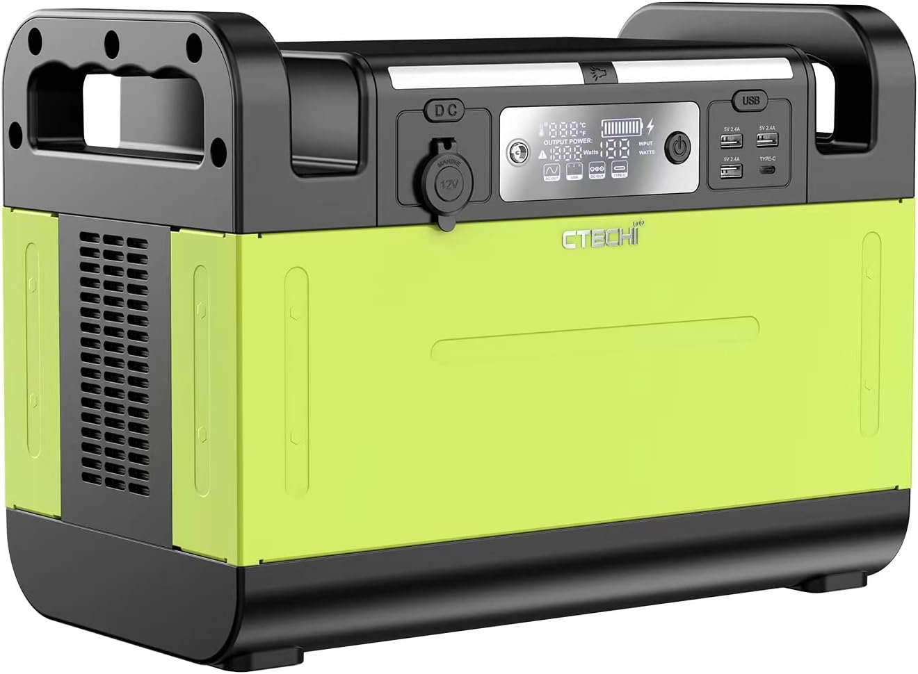 Portable Power Station, 240Wh LiFePo4 Battery Backup Power Supply, 200W 9-Port Portable Generator, PD 60W Quick Charge, USB 3.0, LED Light, for Outdoor Camping Travel RV Blackout