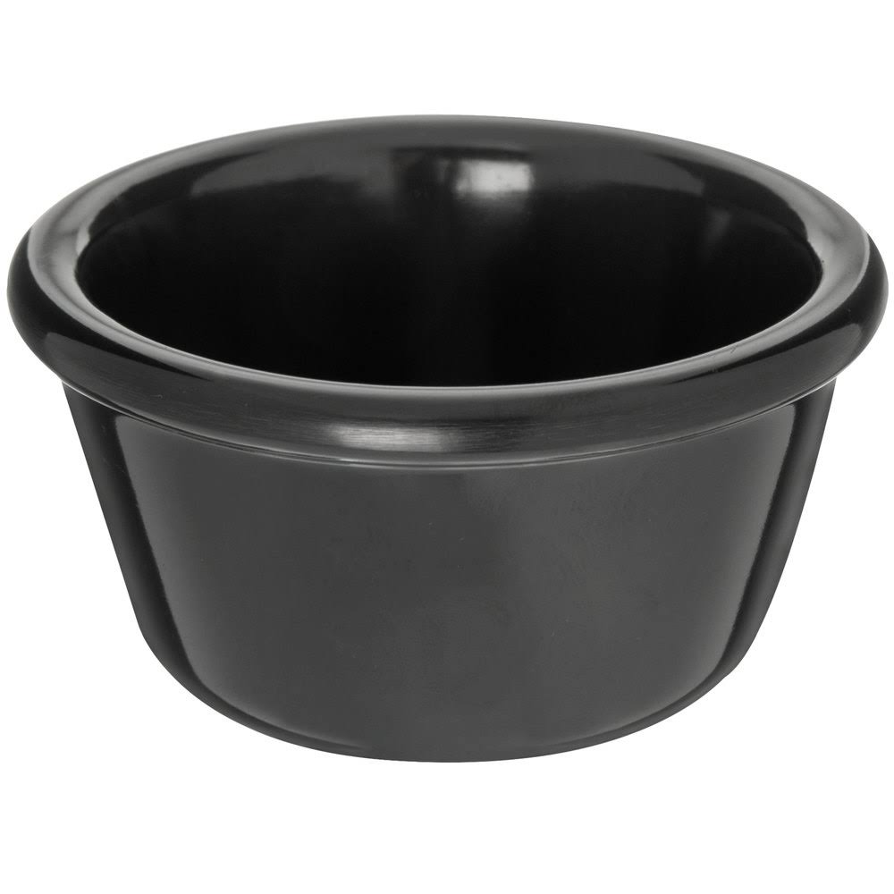Carlisle S28503 4 oz. Black Smooth Melamine Ramekin - 48/Case