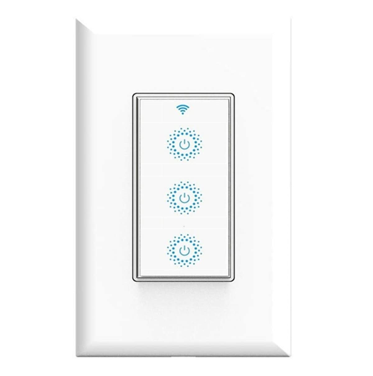 Nexete Smart Wi-Fi Double Light Switch, 2 in1 Single Pole Switch Compatible with Alexa Google Assistant & IFTTT,Remote Control, Timing Function No Hub Required (1-Pack Double Smart Switch) Pack of 2