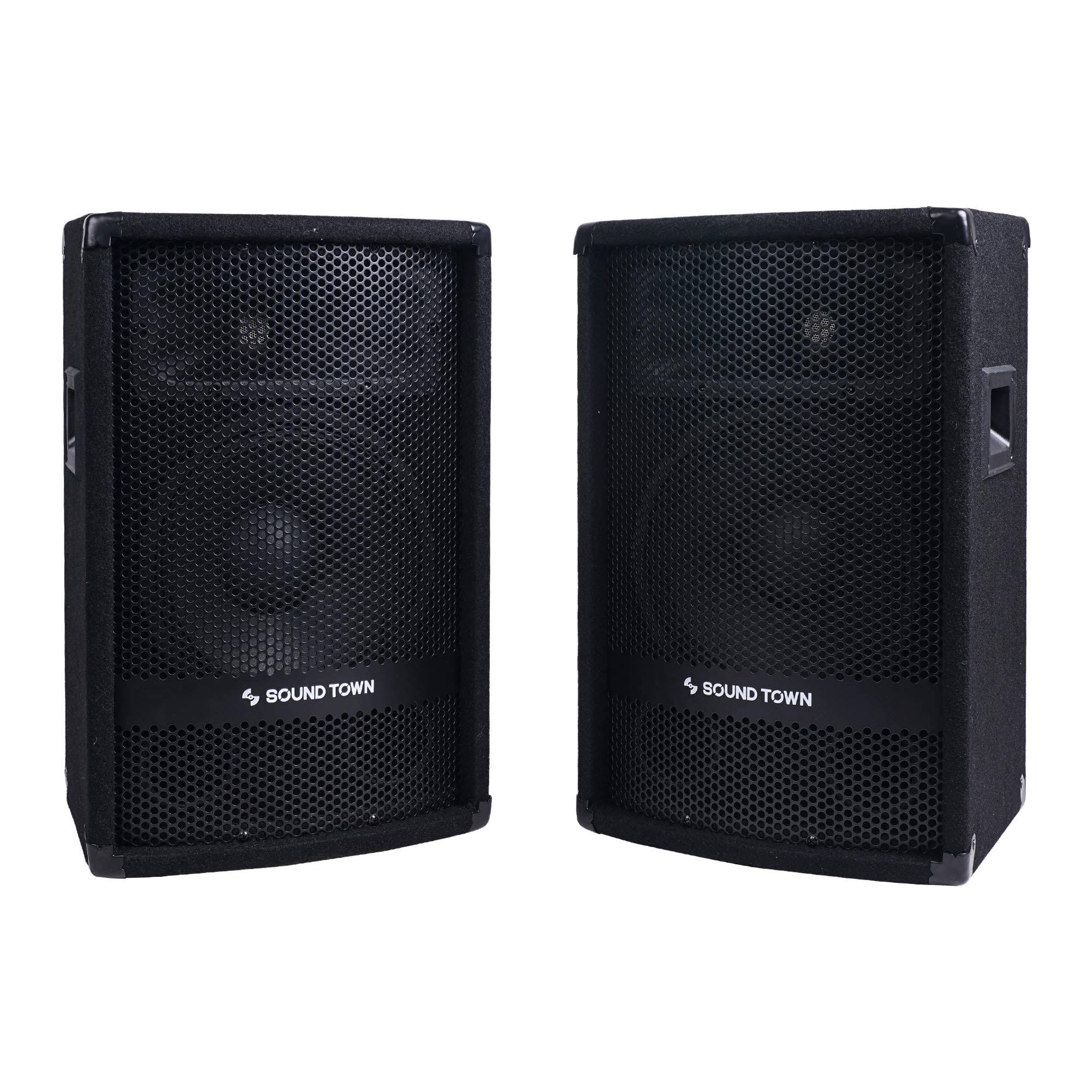 Sound Town 2-Pack 10x22 800W Passive DJ/PA Speakers for Live Sound METIS-110-PAIR