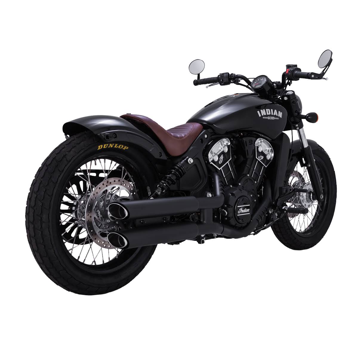 Vance u0026 Hines 3x22 Twin Slash Slip-Ons Matte Black Os 48623