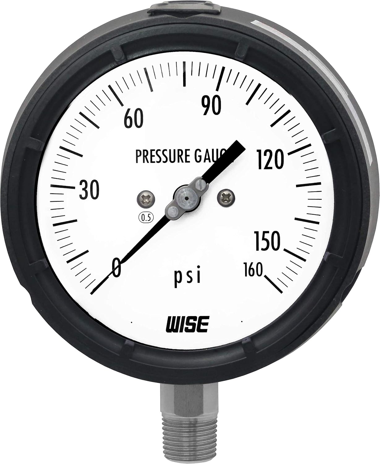 WISE Solid Front Type Pressure Gauge with thermoplastic case P359 125mm(4-1/2