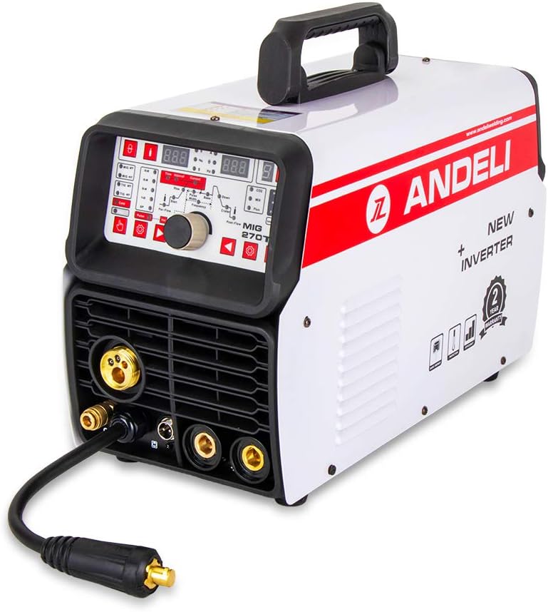 ANDELI MIG Welder 220V MIG TIG MMA and Cold Welding 4 in 1 Multi-function Welding Machine MIG-270TPL (Package 6)