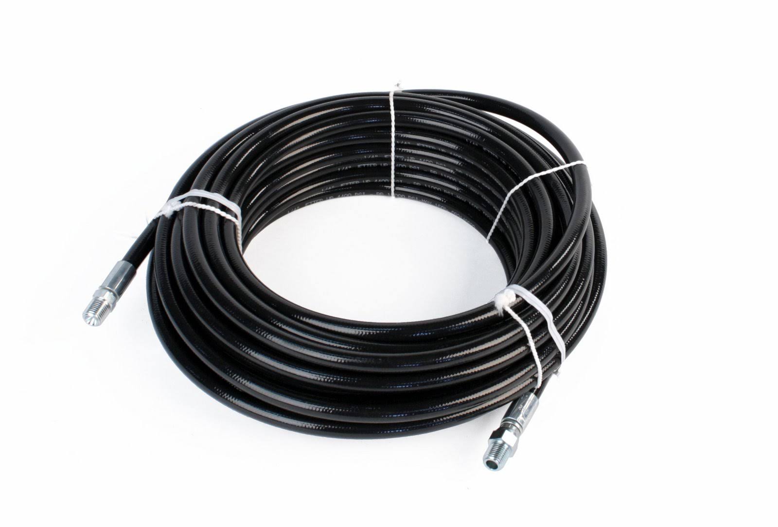 Schieffer Co. Sewer Jetter Hose 4400 PSI 1/4x22 NPT x 100& Black Thermoplastic