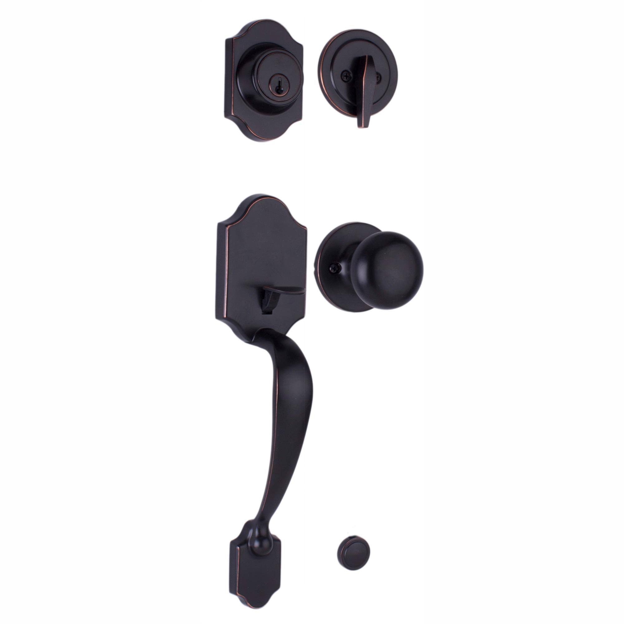 Weslock 2820S Parkside Single Cylinder Handleset with Salem Knob Interior Pack - Oil Rubbed Bronze