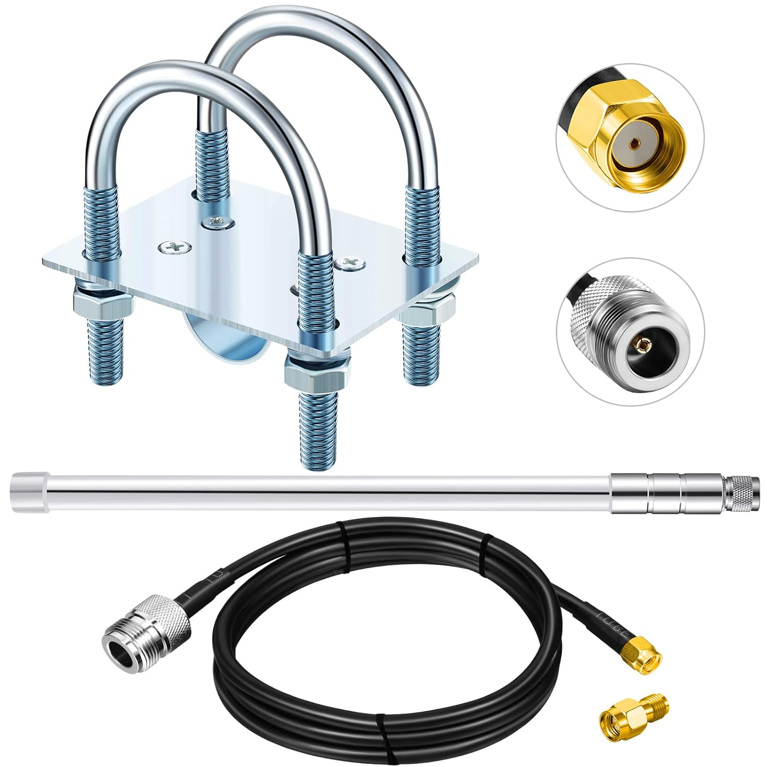 1 Set 5.8 dBi Antenna 915 MHZ Antenna with 3.2ft Extension Cable Compatible with LoRa Gateway Helium Miner Helium Hotspot RAK RAK2 Nebra Bobcat 300 SenseCAP M1 SyncroBit Hotspot HNT Miner Pack of 2