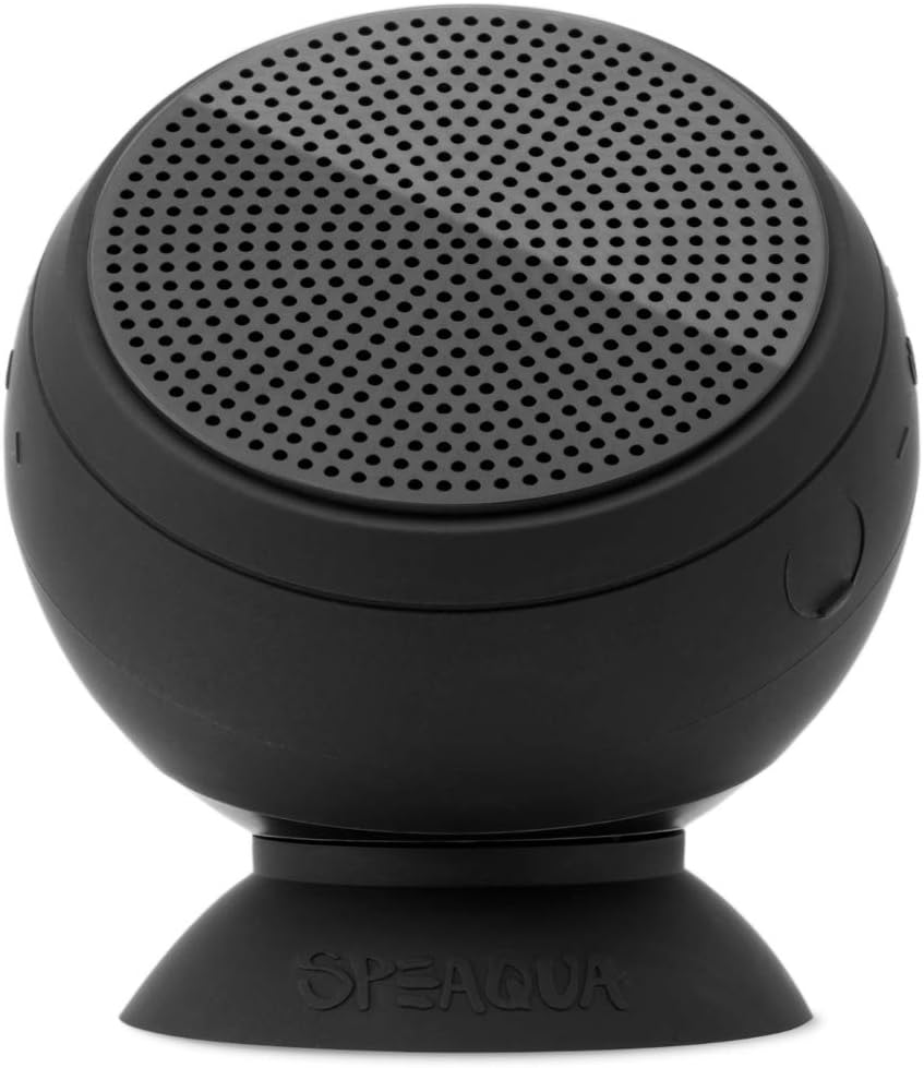 Speaqua - Waterproof, Floatable, Loud, Bluetooth Speaker - Dual Pairing for Surround Sound - Removable Suction - Barnacle Vibe 2.0 (Orca)