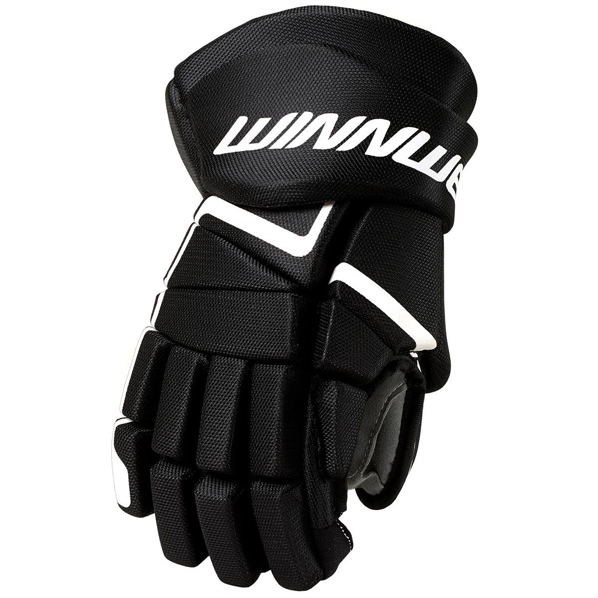 Winnwell Black AMP500 Knit Junior Hockey Gloves