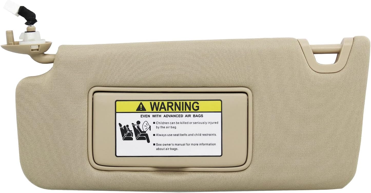 Nakuuly Left Driver Side Sun Visor Gray Compatible with Honda Accord Sedan Coupe Crosstour 2008 2009 2010 2011 Replaces # 83280-TA5-A51ZA