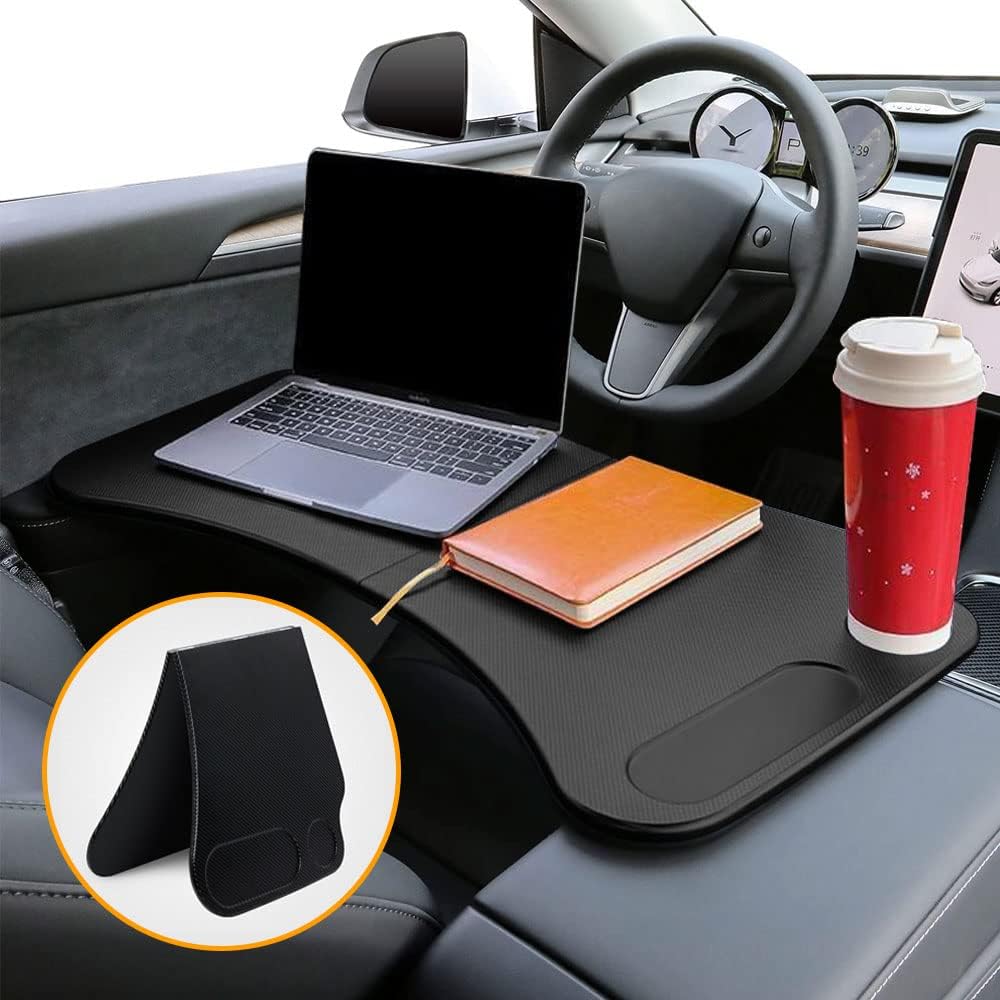 Wztepeng Model 3 Desk Black Compatible with Tesla Model 3 Model Y Working Desk Foldable Laptop Desk