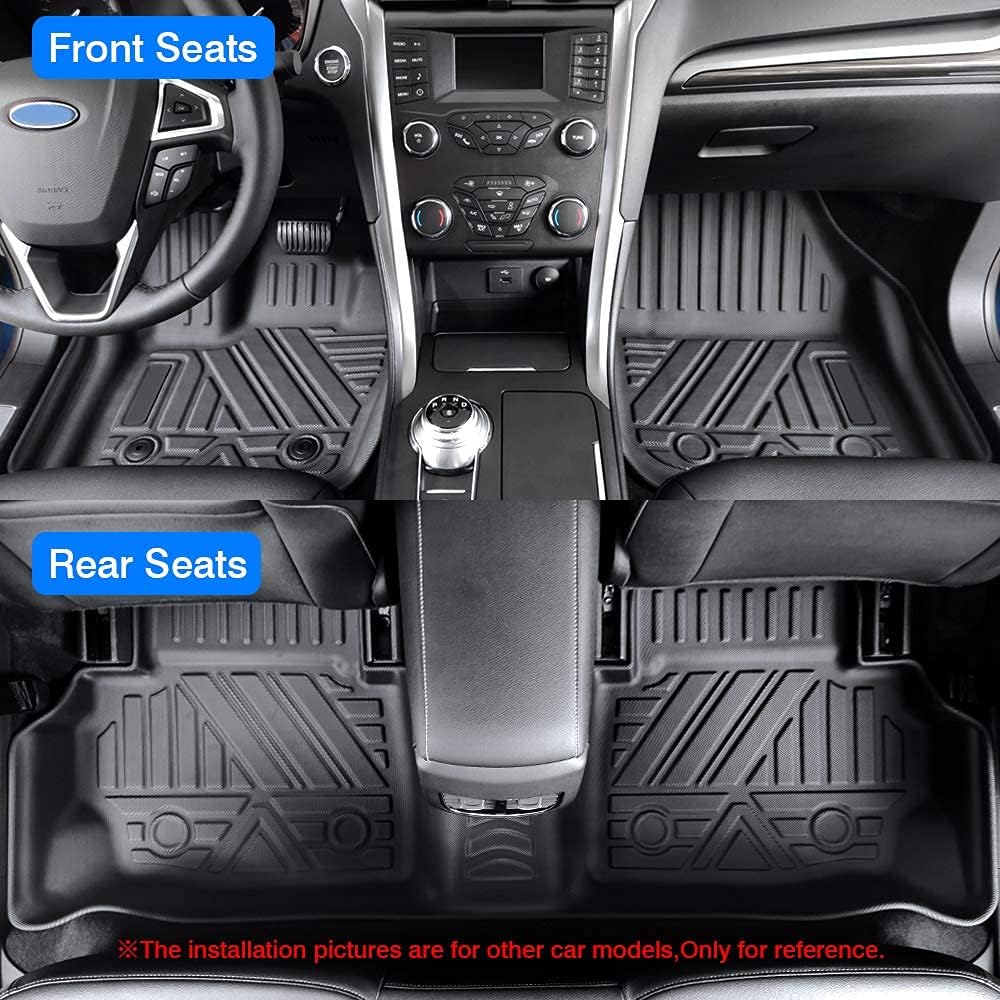 KUST Custom Fit for Floor Mats Honda Accord 2022 2021 2020 2019 2018 Floor Liners All Weather Protection 1st & 2nd Row Liners Black Non-Slip