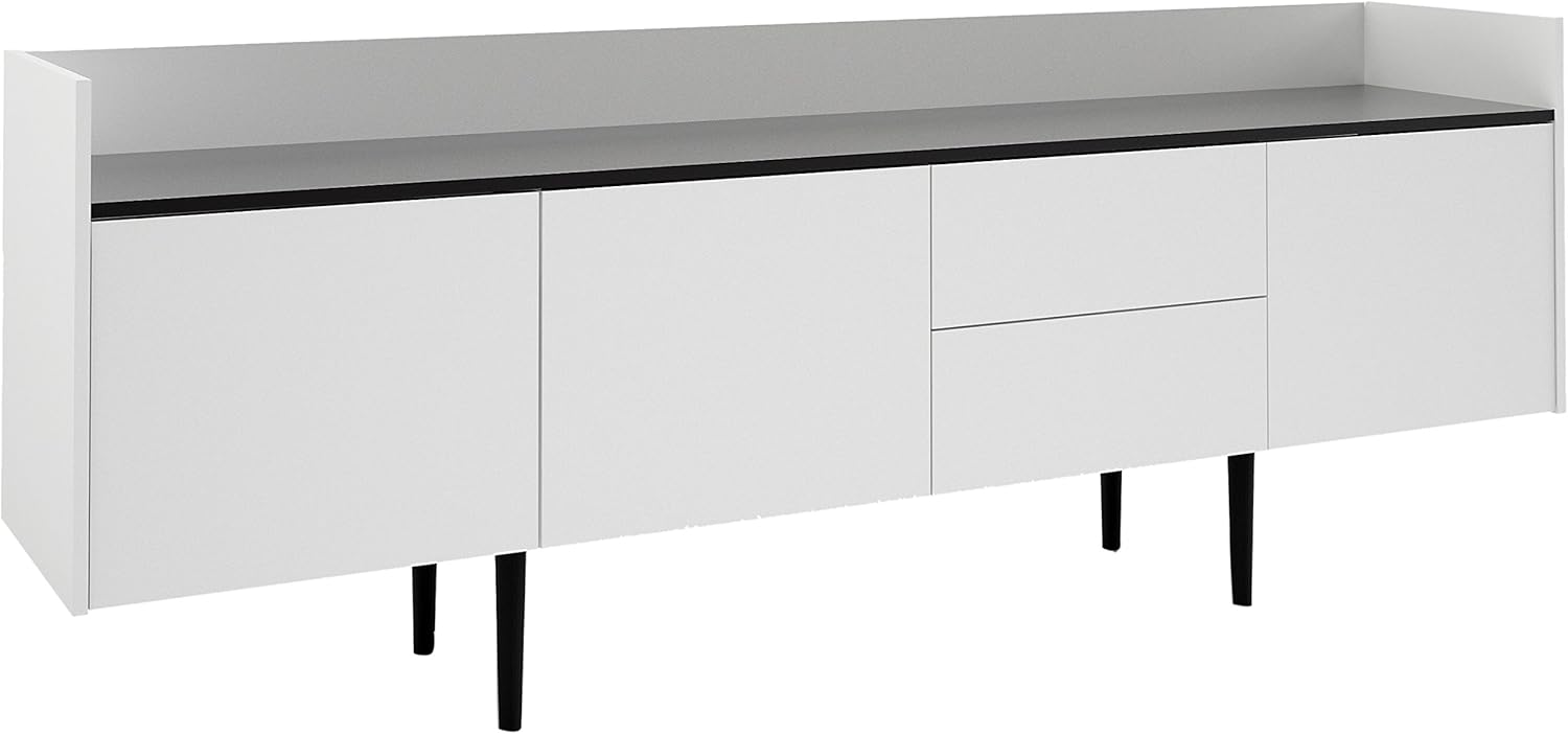 Tvilum Unit 2 Drawer 3 Door Sideboard, Walnut/Black