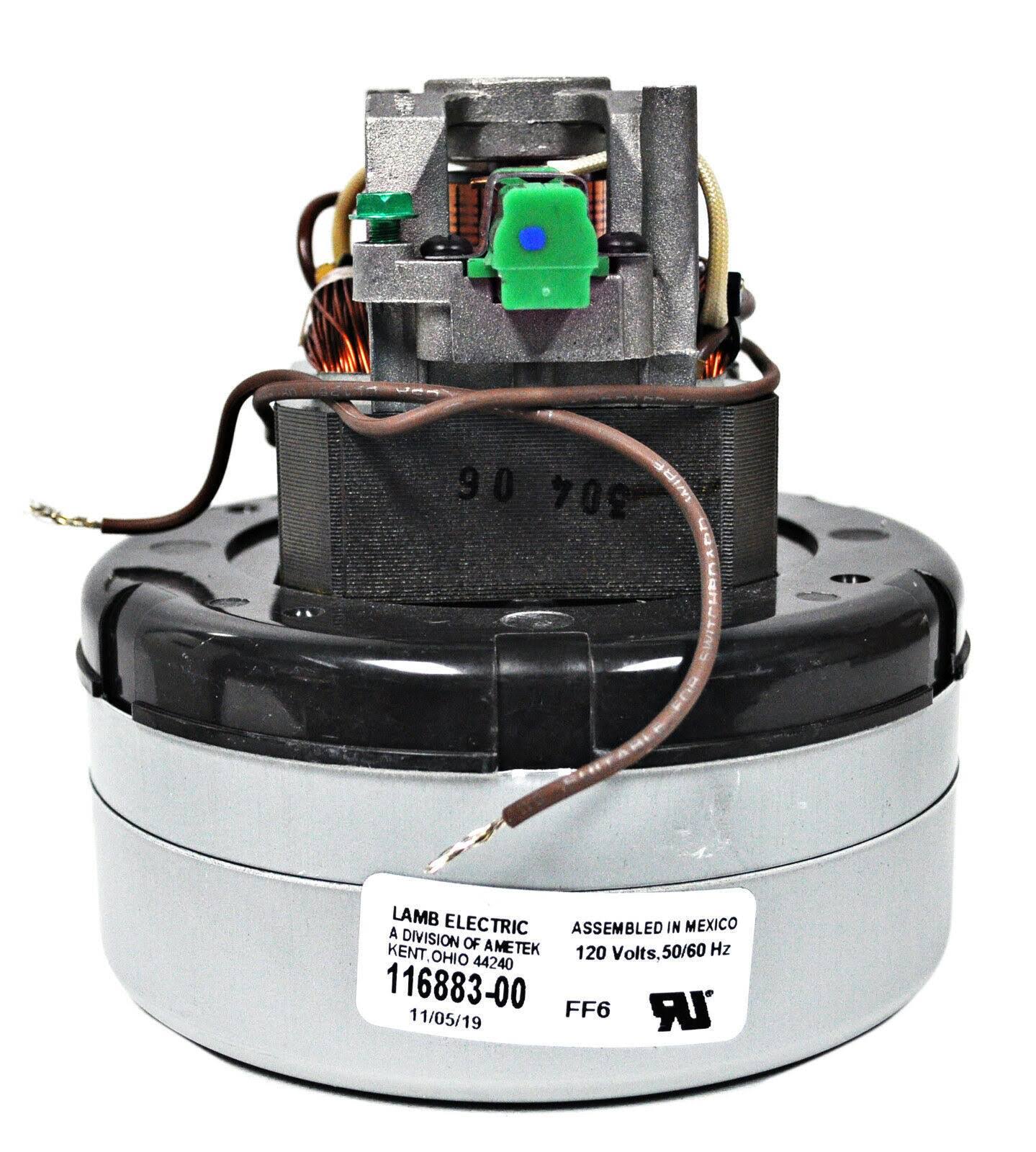 Ametek Lamb 5.7 inch 120 Volt B/B 2 Stage Thru-Flow Vacuum Motor 116883-00
