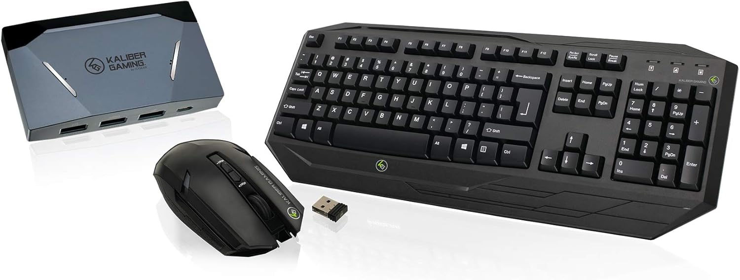 IOGEAR KeyMander 2 Keyboard/Mouse Adapter Plus Controller Crossover- GE1337P2, Black Pack of 2