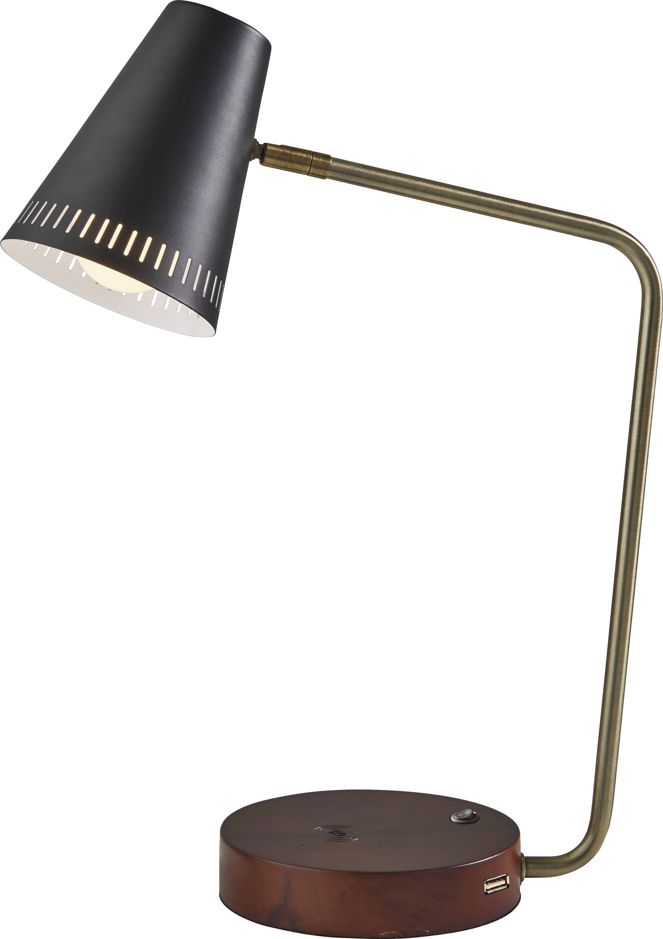 Adesso Morris AdessoCharge Wireless Charging Desk Lamp - Black