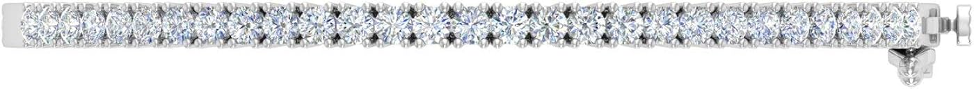 1 1/2 Carat Prong Set Diamond Ladies Bangle Bracelet in 14K Gold (SI1-SI2 Clarity)