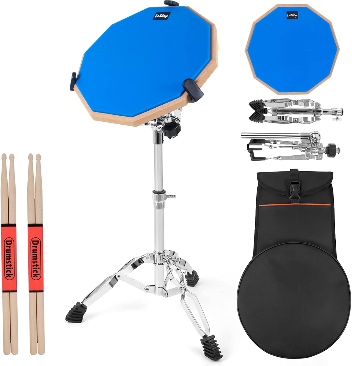 Drum Practice Pad Set, Lotkey 12
