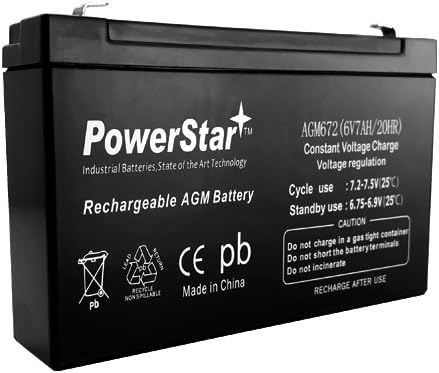 6v 7Ah APC RBC34 UPS Replacement Battery PowerStar Brand Pack of 2