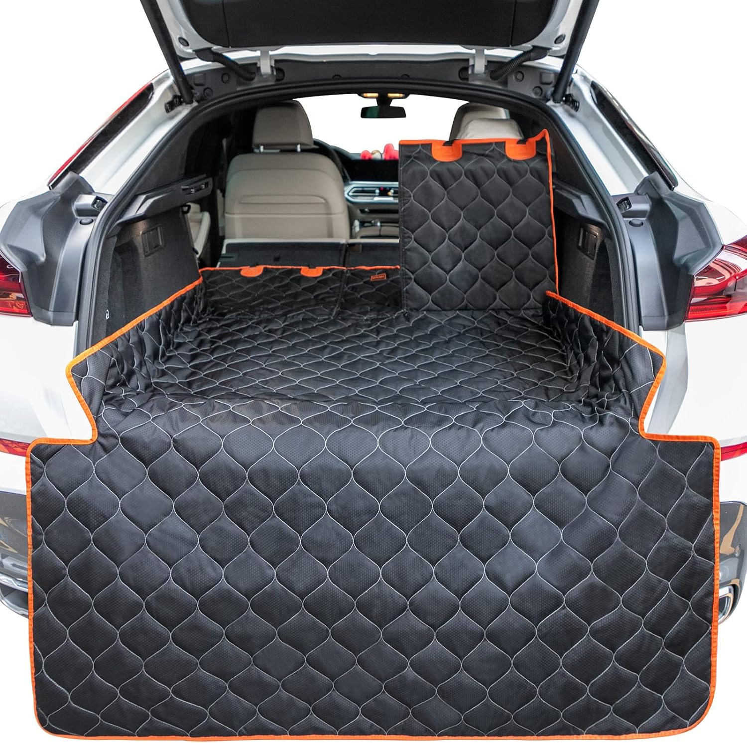 MIXJOY Cargo Liner for Dogs, Cargo Liner for SUV for Fold Down Seat, Dog Mat for Car with Bumper Flap Protector, Dog Seat Cover for SUV Trunk for Sedans Vans, Universal Fit ( 90