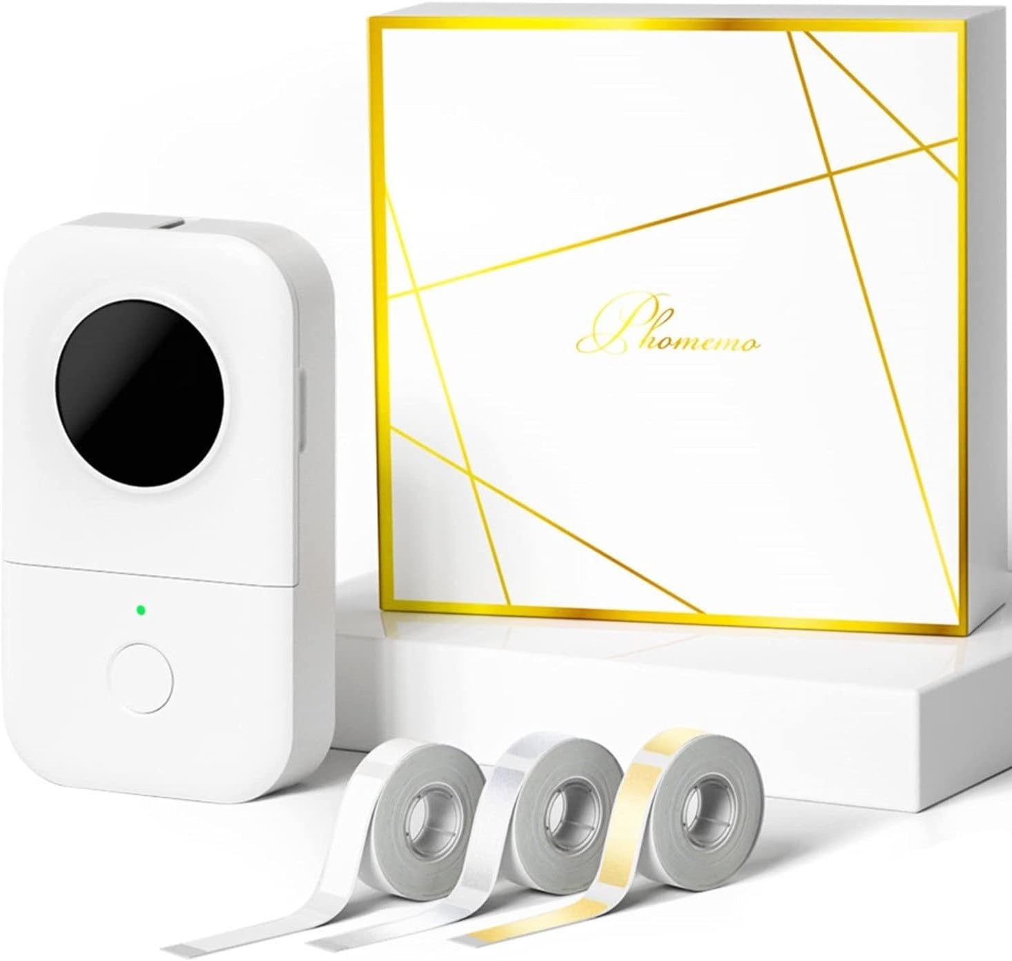 Label Maker Phomemo D30 -with 3 Adhesive Label Thermal Paper Bluetooth Label Maker Thermal Label Printer Paper Mini Easy to Use (USB Rechargeable)-Pink Pack of 2