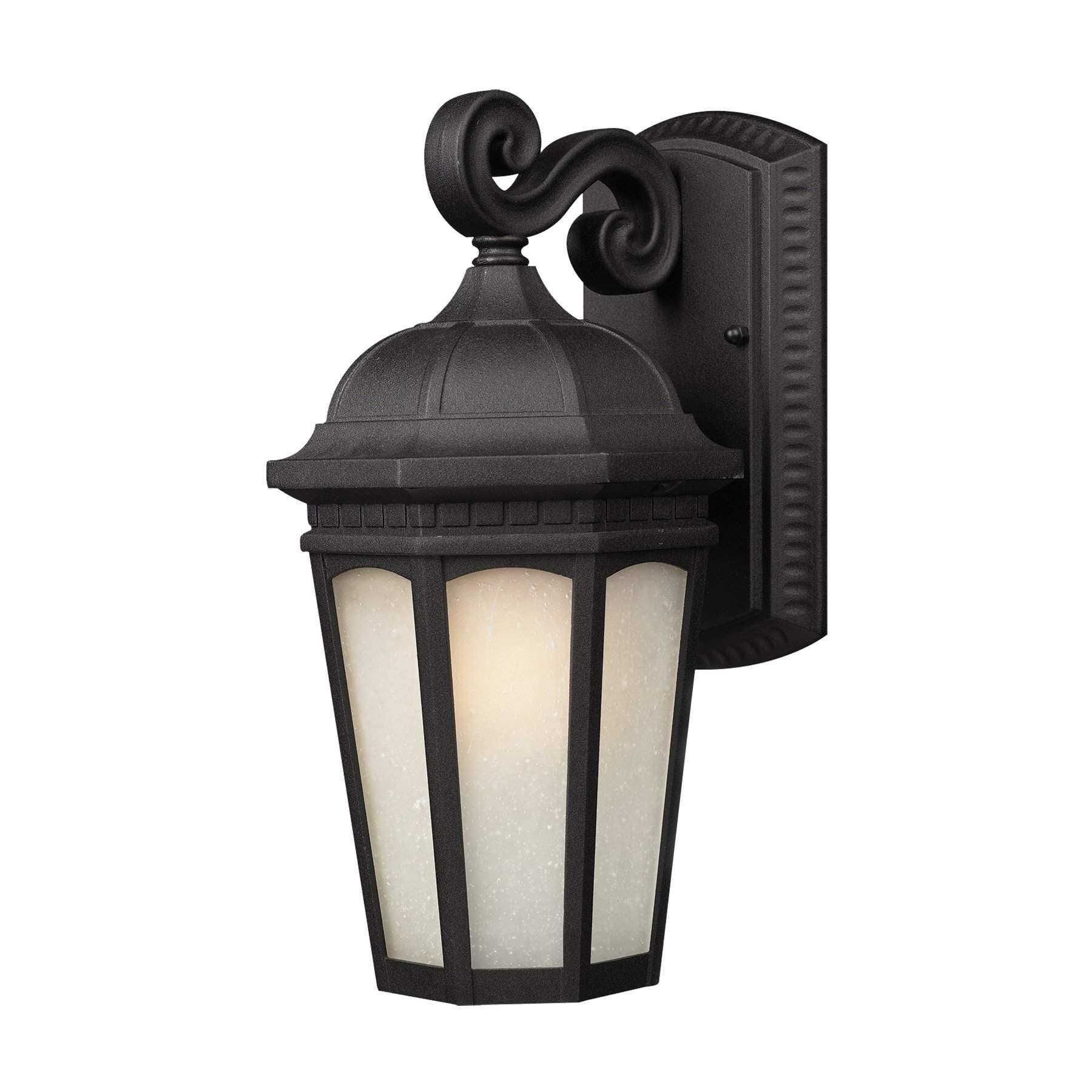 New Zlite Product Newport Collection Outdoor Wall Light in Black Finish