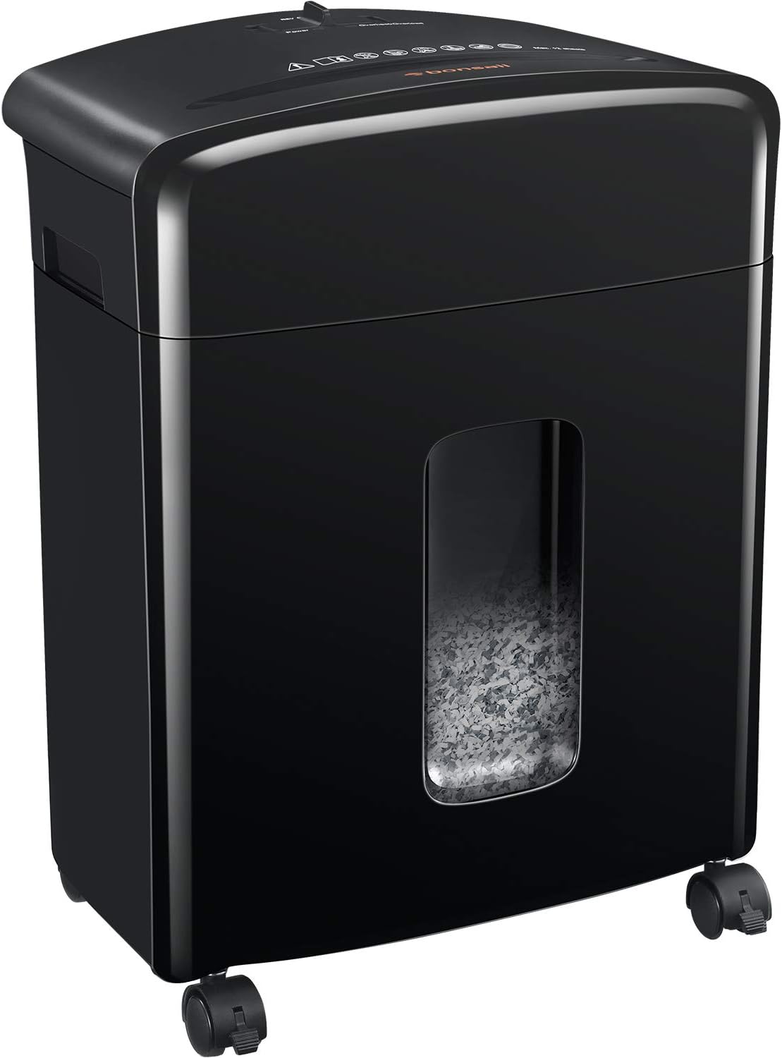 Bonsaii 12-Sheet Cross-Cut Paper and Credit Card Shredder with 3.5-gallons Pullout Basket, Black (C220-A) Pack of 2