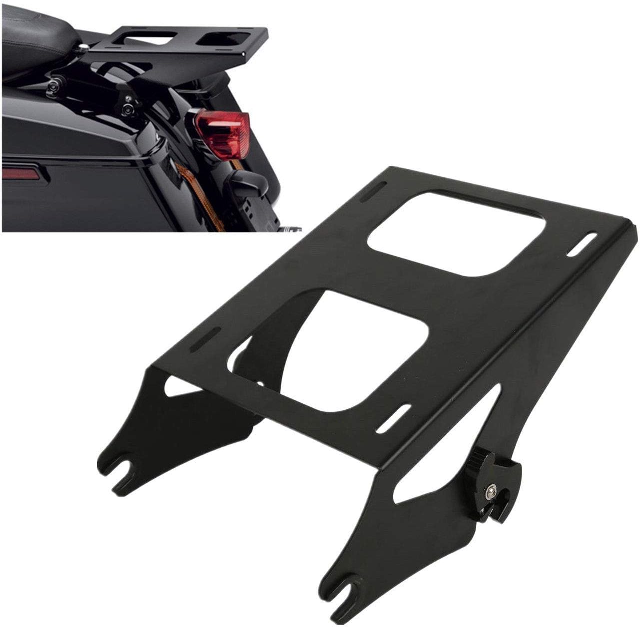 XFMT Chopped Tour Pack Trunk + Backrest Pad For Harley Davidson Touring 2014-2022